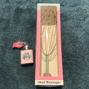 Pusheen box head massager and mini flask